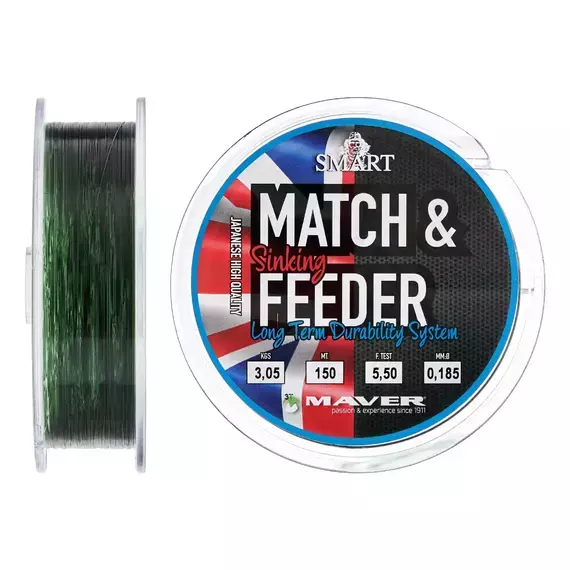 Волосінь Smart Match & Feeder Sinking 150m 0.235mm 4.77kg, Диаметр: 0.235mm, Размотка: 150m, фото 